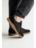 Кеды черные мужские из нубука и текстиля 1180