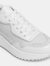 Кросівки жіночі білі шкіряні з сіткою 