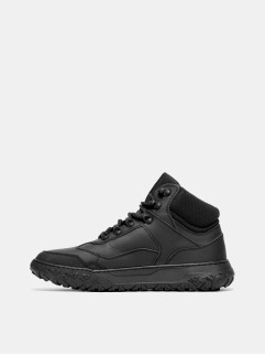 Кеди чоловічі чорні шкіряні високі на хутрі 1480 additional