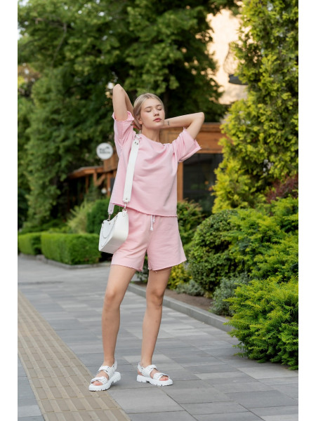 Костюм женский летний розовый 2174