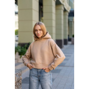 Худі жіноче бежеве на флісі 2203 