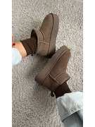 Угги женские замшевые цвета какао короткие 5123з additional