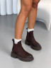 Челси женские из нубука коричневого цвета на байке