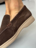 Жіночі анатомічні лофери кольору какао 6318