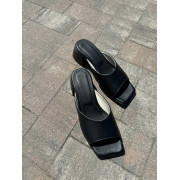 Сабо женские кожаные черного цвета 8901-1 additional