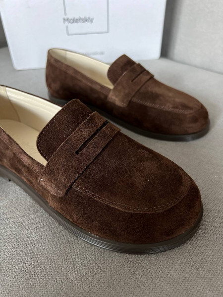 Жіночі анатомічні лофери шоколадні 1539