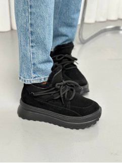 Угги женские замшевые черные 9416-1з